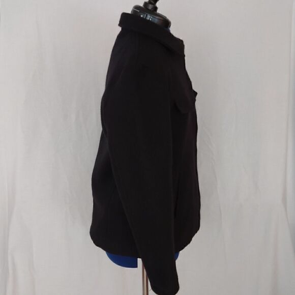 True
American Pineapple Clothing Company Large Black Wool Coat - Picture 4 of 14